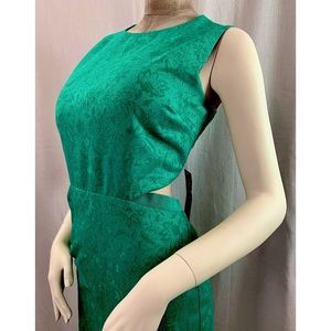 NY&C Eva Mendes Green Tone-on-tone Cut-out Dress10